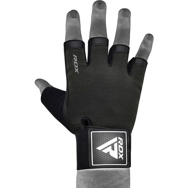 Рукавички для фітнесу RDX T2 Half Black PLUS-LX