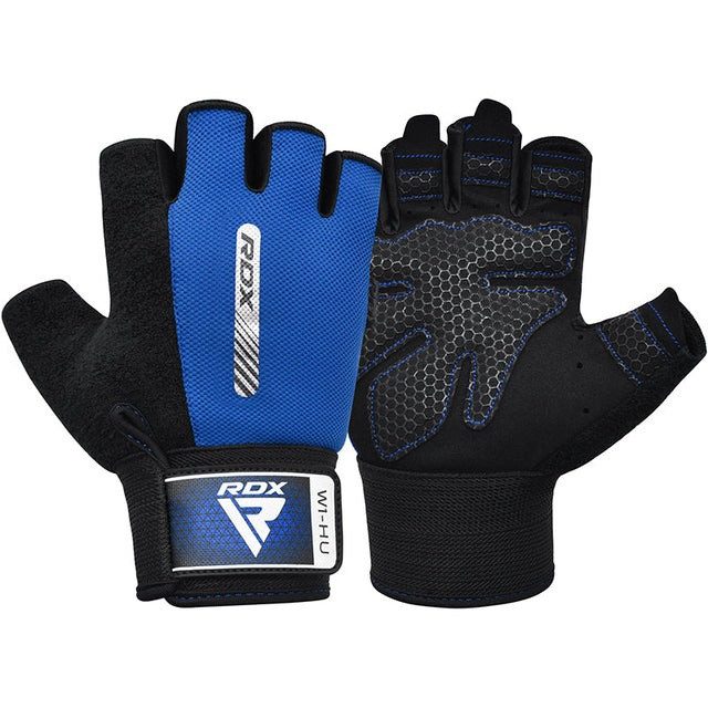 Рукавички для фітнесу RDX W1 HALF BLUE-XL