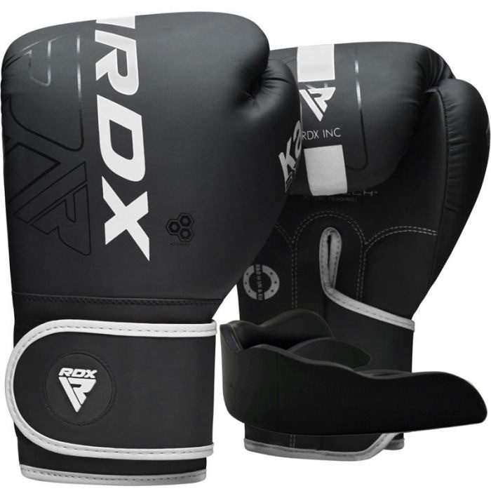 Боксерські рукавиці RDX F6 Kara Matte White 6 унцій (капа в комплекті)