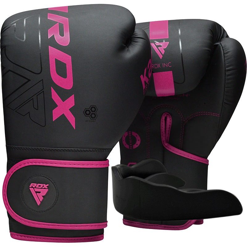 Боксерські рукавиці RDX F6 MATTE PINK-10OZ (капа в комплекті)