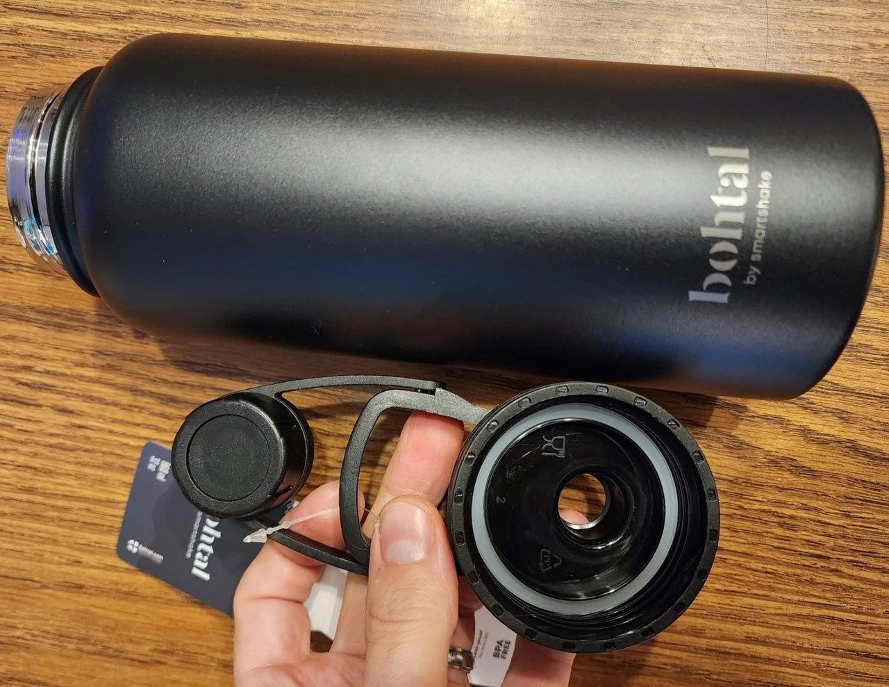 Пляшка для води металева з подвійною вакуумною ізоляцією Bohtal Insulated Sports Bottle 960 ml/32 oz Black