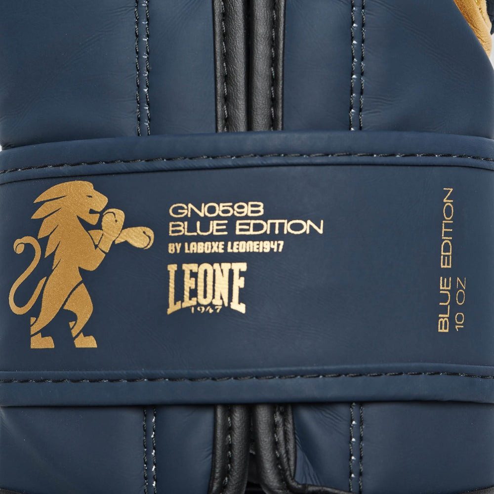 Боксерські рукавиці Leone GN059B Blue Edition 14 унцій (капу в комплекті)