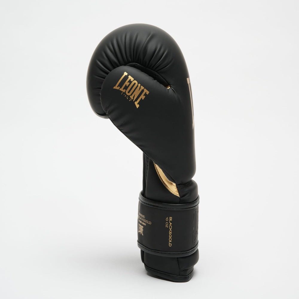 Боксерські рукавиці Leone GN059D Black/Gold 12 унцій (капу в комплекті)