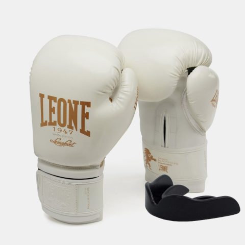 Боксерські рукавиці Leone GN059W White/Gold 16 унцій (капу в комплекті)
