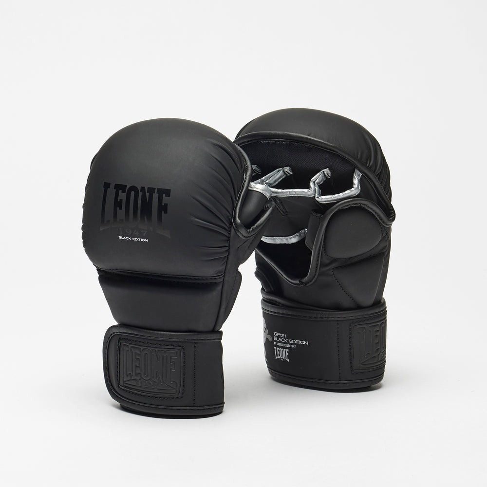 Рукавиці греплінгові для ММА Leone BLACK Edition L (капа в комплекті)