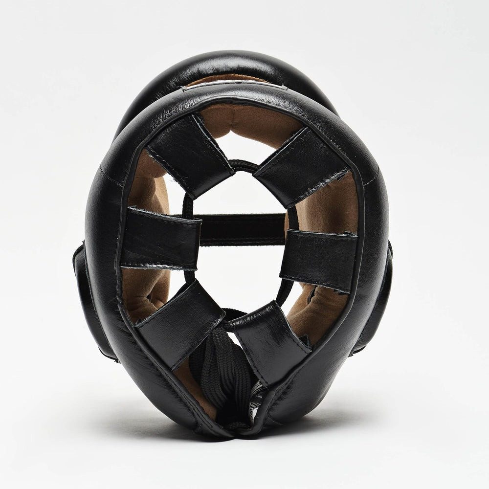Боксерський шолом з бампером Leone CS425 Black M (капа в комплекті)