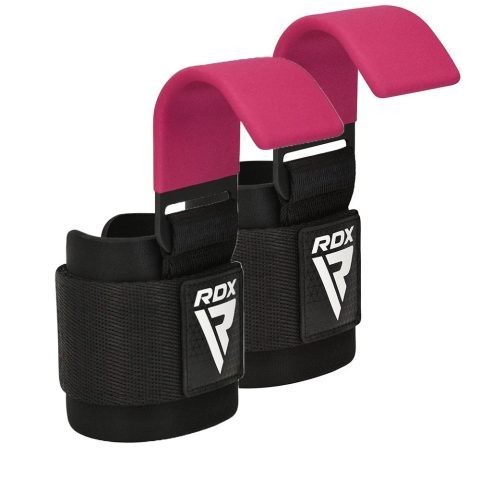 Гаки для тяги на зап’ястя RDX W5 Gym Hook Strap Pink Plus