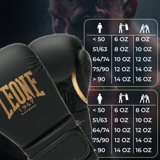 Боксерські рукавиці Leone GN059D Black/Gold 12 унцій (капу в комплекті)