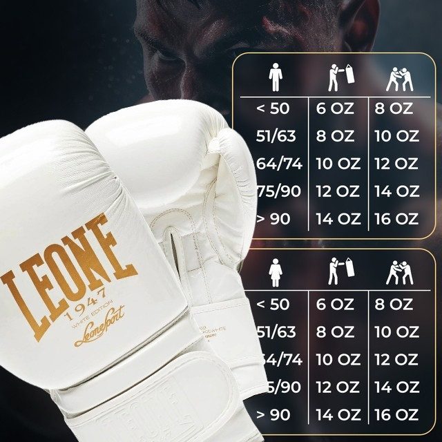 Боксерські рукавиці Leone GN059W White/Gold 16 унцій (капу в комплекті)