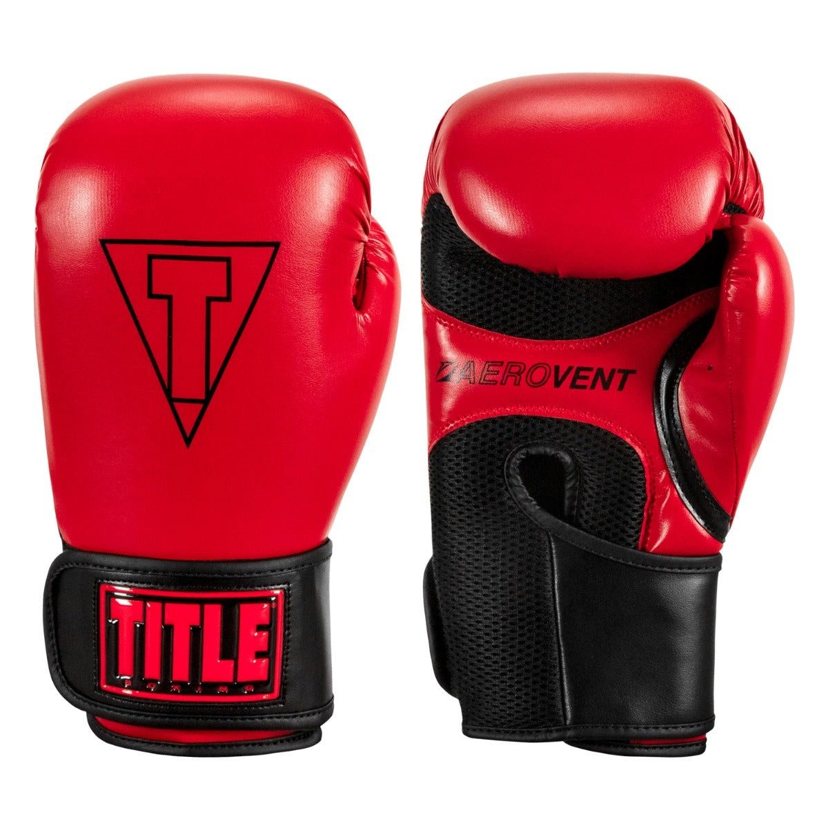 Боксерські рукавиці TITLE Boxing Vegan Gloves Red/Black 14 oz (капа в комплекті)