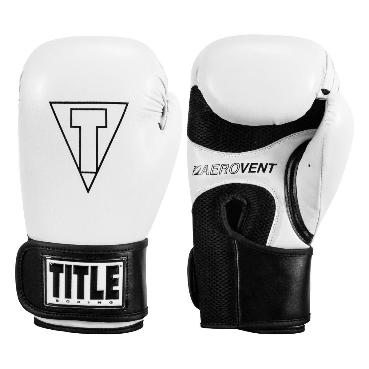 Боксерські рукавиці TITLE Boxing Vegan Gloves White/Black 14 oz (капа в комплекті)