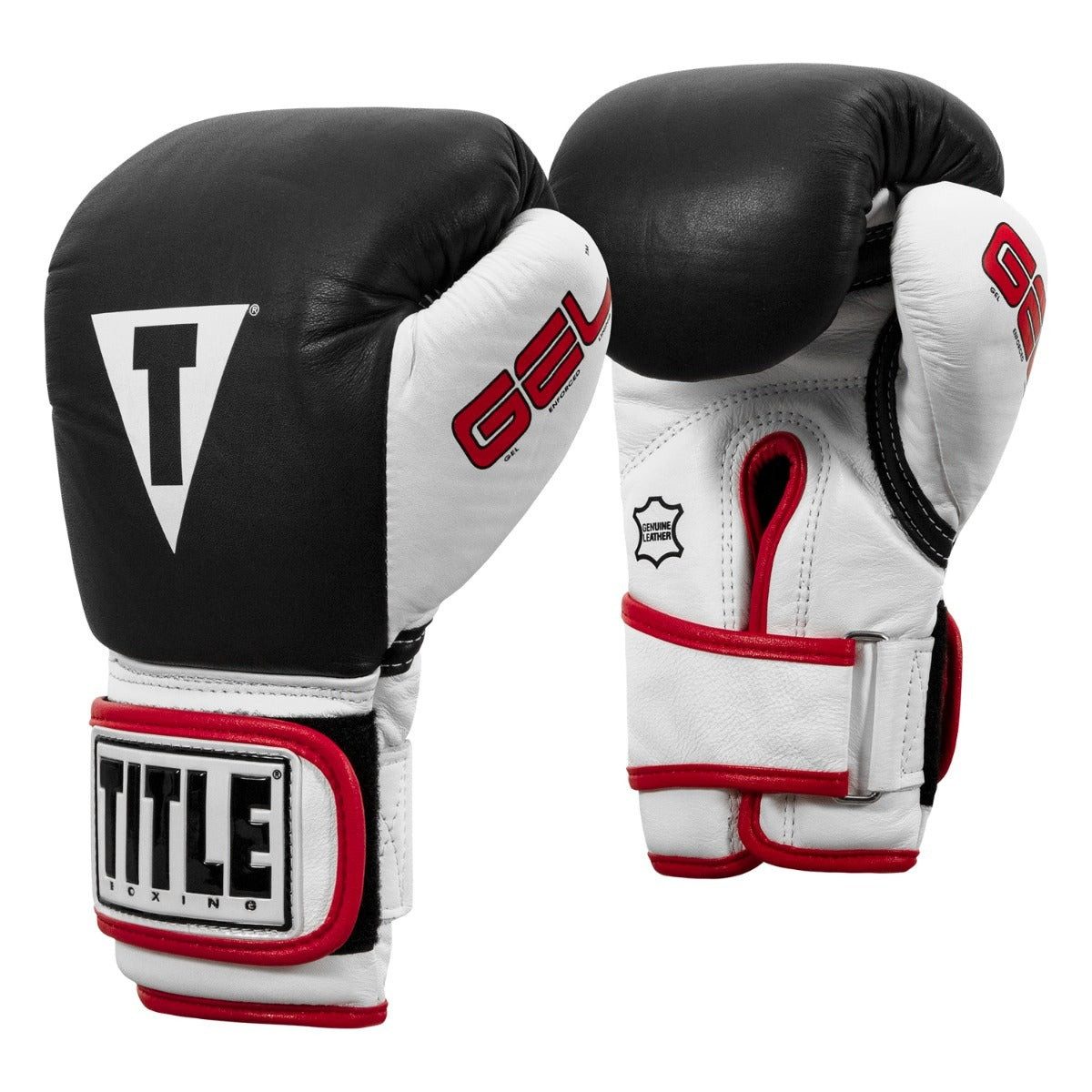 Боксерські рукавиці TITLE Boxing Gel World Black M 12oz (бинти 4м. в комплекті)