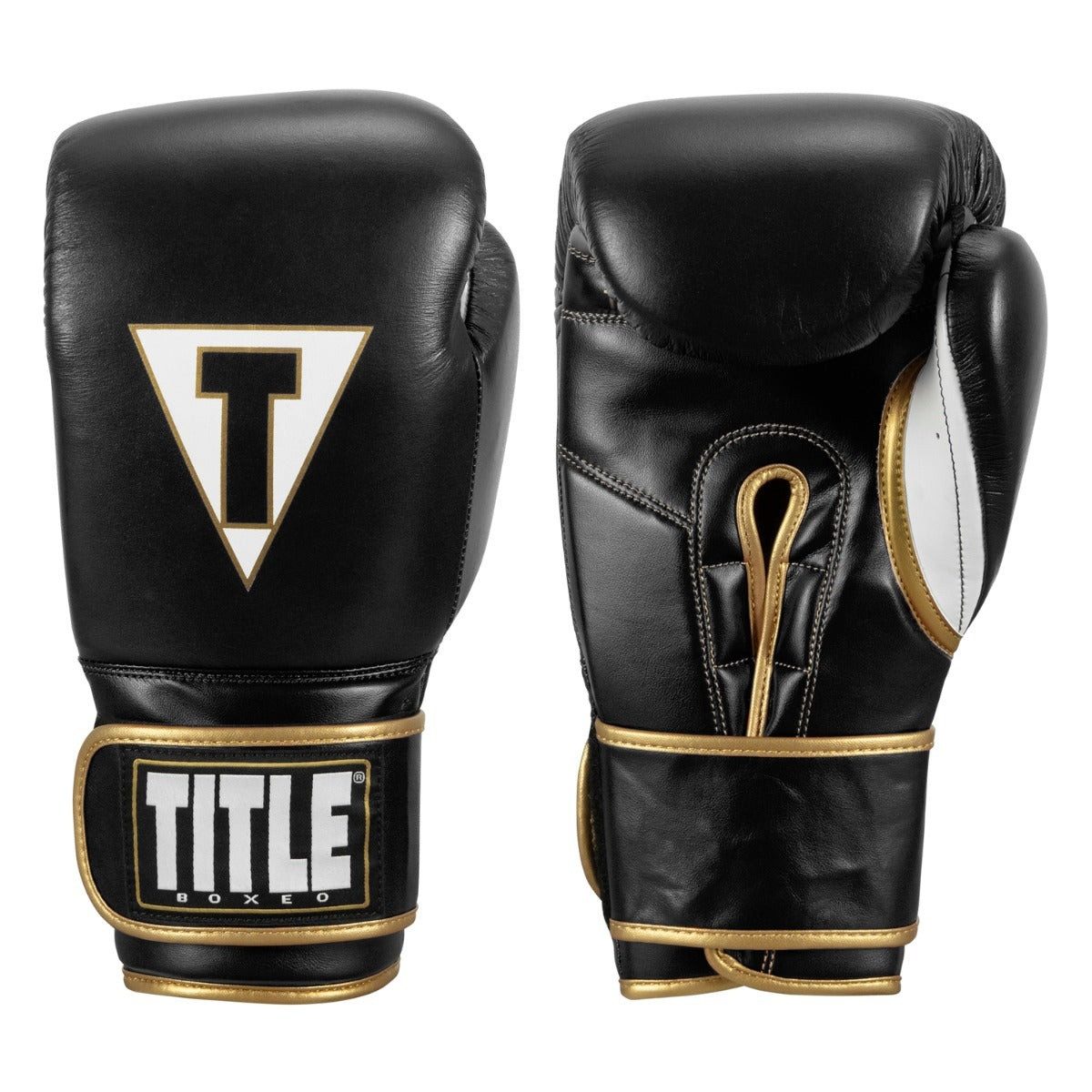 Боксерські рукавиці TITLE Boxeo Mexican Leather Quatro Black/White 12 oz