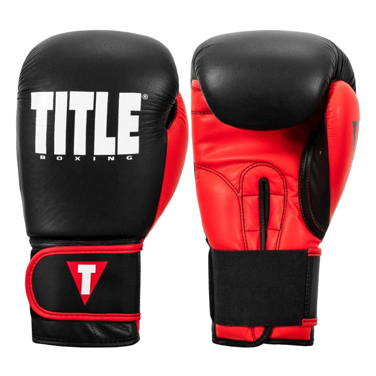 Боксерські рукавиці TITLE Boxing Dynamic Strike Black/Red 14 oz (бинти 4м. в комплекті)