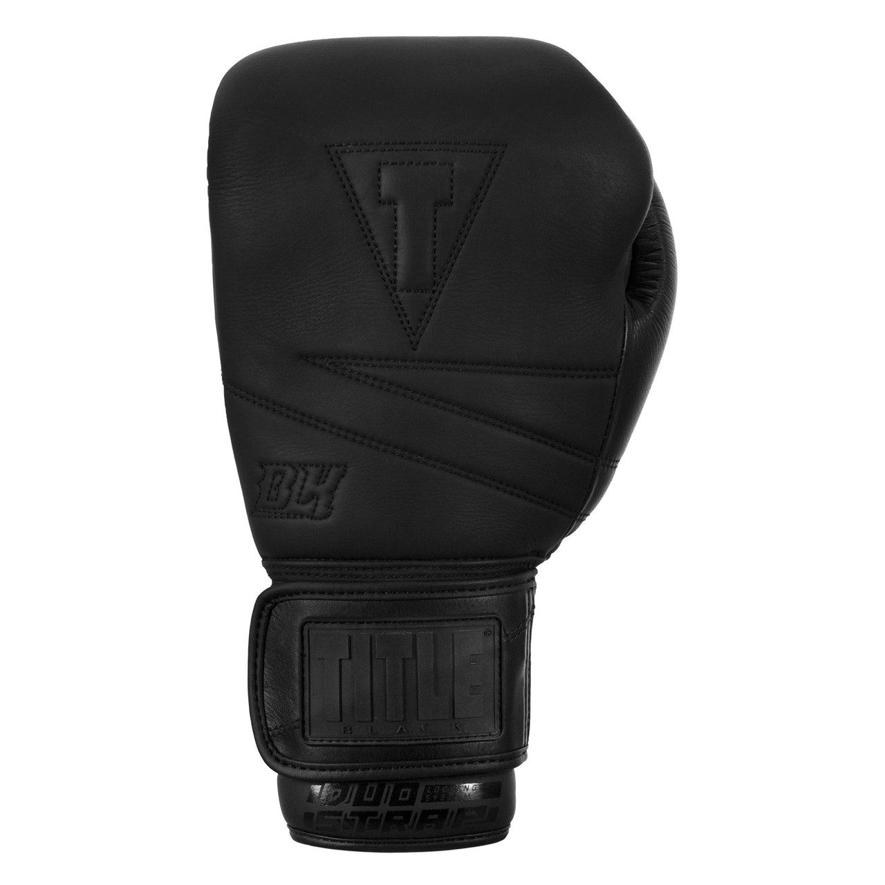 Боксерські рукавиці TITLE Black Bolstered Leather Black 16 oz (бинти 4м. в комплекті)