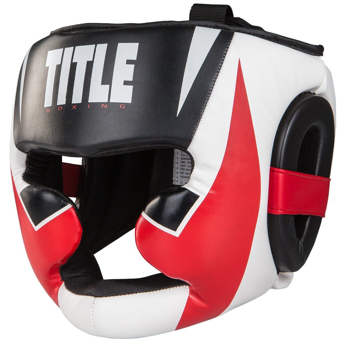 Боксерський шолом TITLE MMA Command Full Black/Red/White M (капа в комплекті)