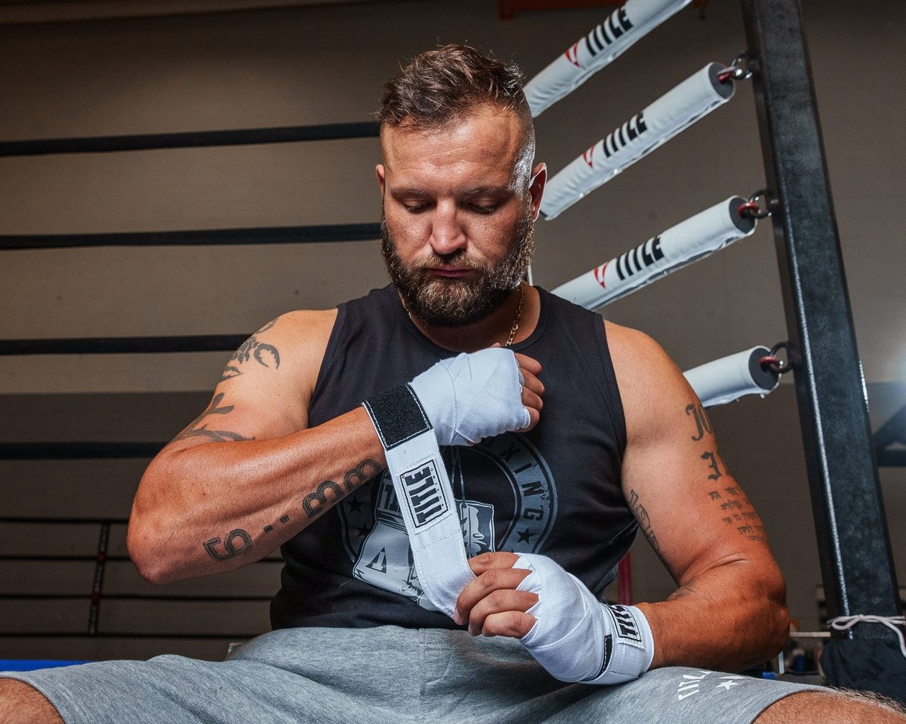 Бинти для боксу TITLE Boxing Select 180″ Semi Elastic Mexican White (4.5м.)