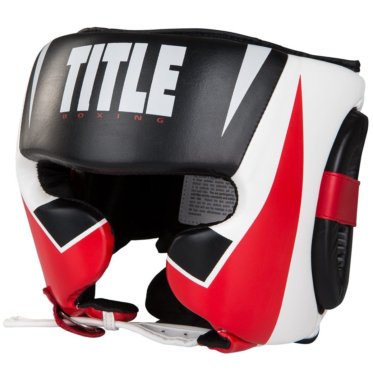 Боксерський шолом TITLE MMA Command Black/White/Red M (капа в комплекті)