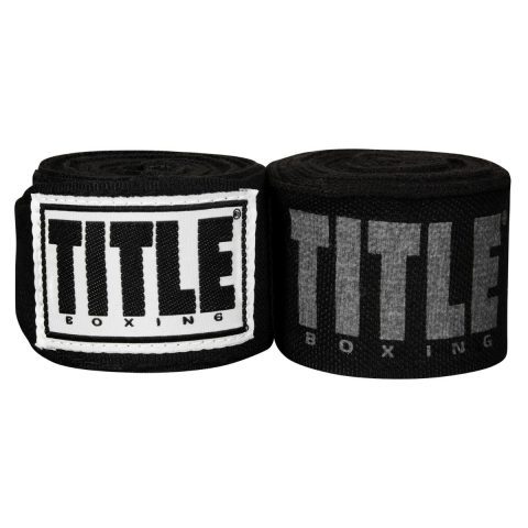 Бинти для боксу TITLE Boxing Power-Flex Elite 180″ Black (4.5м.)