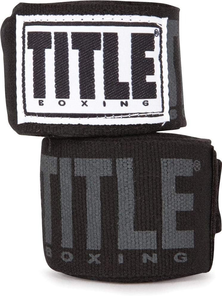 Бинти для боксу TITLE Boxing Power-Flex Elite 180″ Black (4.5м.)