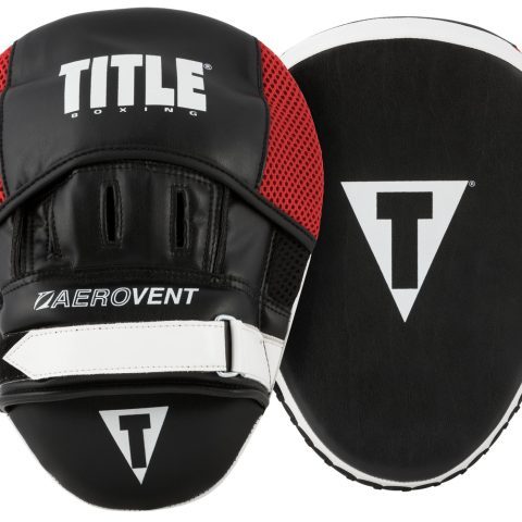 Лапи боксерські TITLE Boxing Aerovent Excel Incredi-Mitts 2.0 Black/Red/White