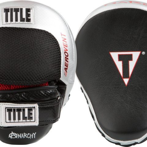 Лапи боксерські TITLE Boxing Aerovent Anarchy Punch Mitts Black/Silver