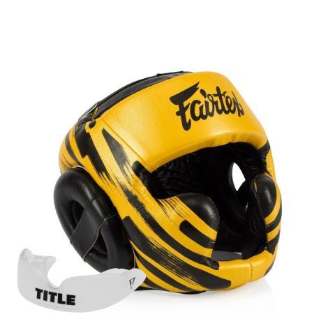 Боксерський шолом Fairtex HG16 Gold L