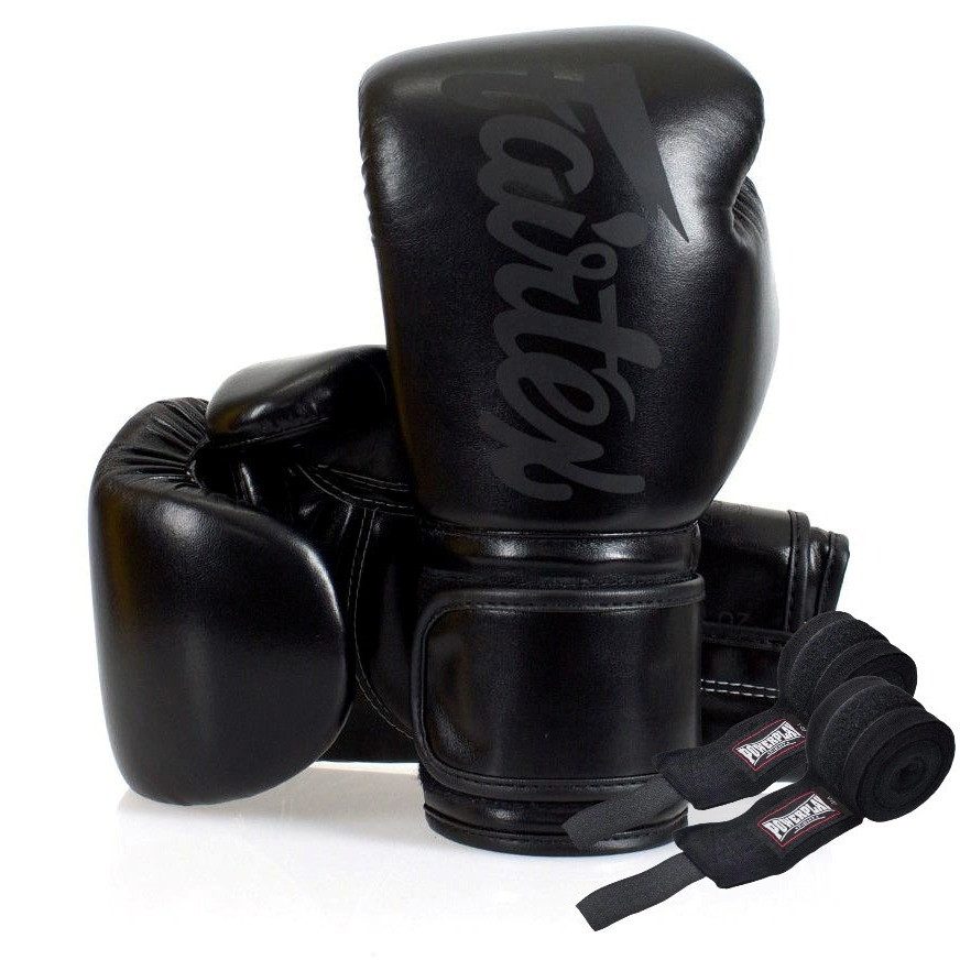 Боксерські рукавиці Fairtex BGV14SB Black 16 унцій (бинти в комплекті)