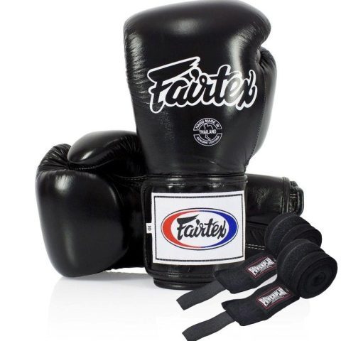 Боксерські рукавиці Fairtex BGV5 Black 10 унцій (бинти в комплекті)