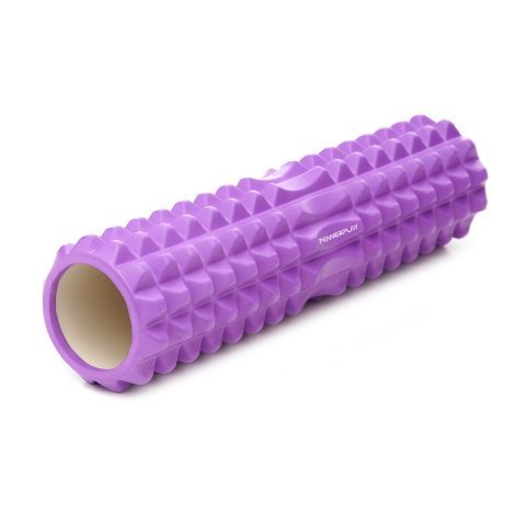 Масажний ролик (роллер) PowerPlay 4406 EVA Massage Roller Фіолетовий (45×12см.)