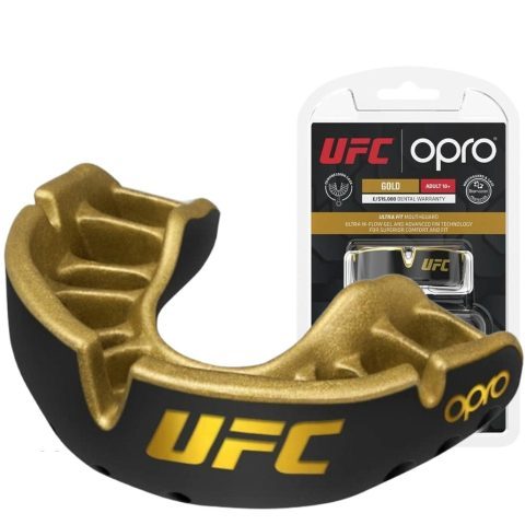 Капа OPRO Gold UFC дитяча (вік до 10р.) Black/Gold (art.102517001)