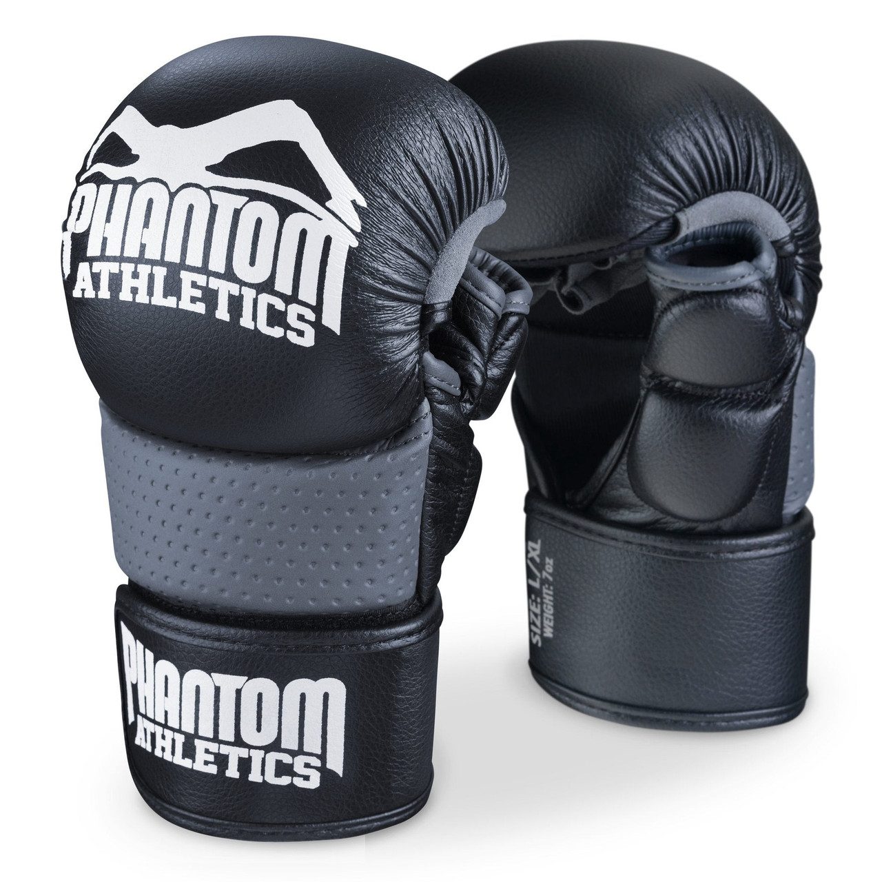 Рукавиці для ММА Phantom RIOT Black L/XL (капа в подарунок)