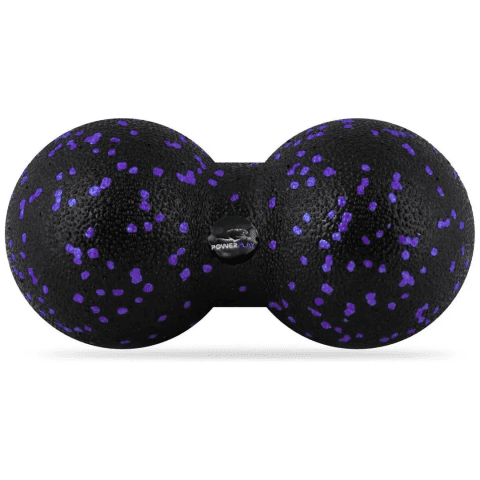 Масажний м’яч подвійний PowerPlay PP-4352 Epp foam peanut ball (d8*16cm.) Чорно/Фіолетовий