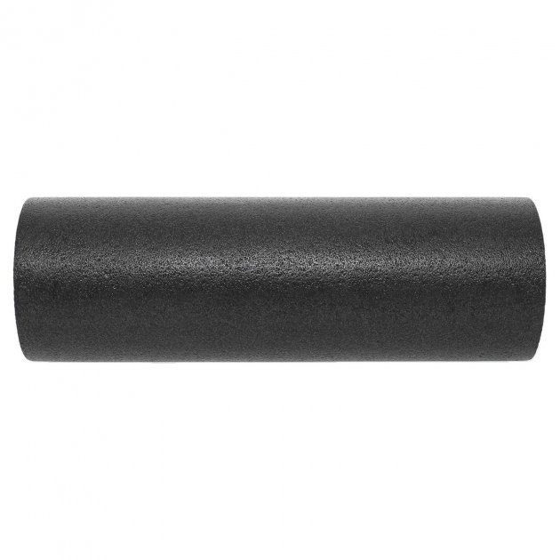Масажний ролик (роллер) гладкий PowerPlay 4021 Fitness Roller Чорний (45×15см.)