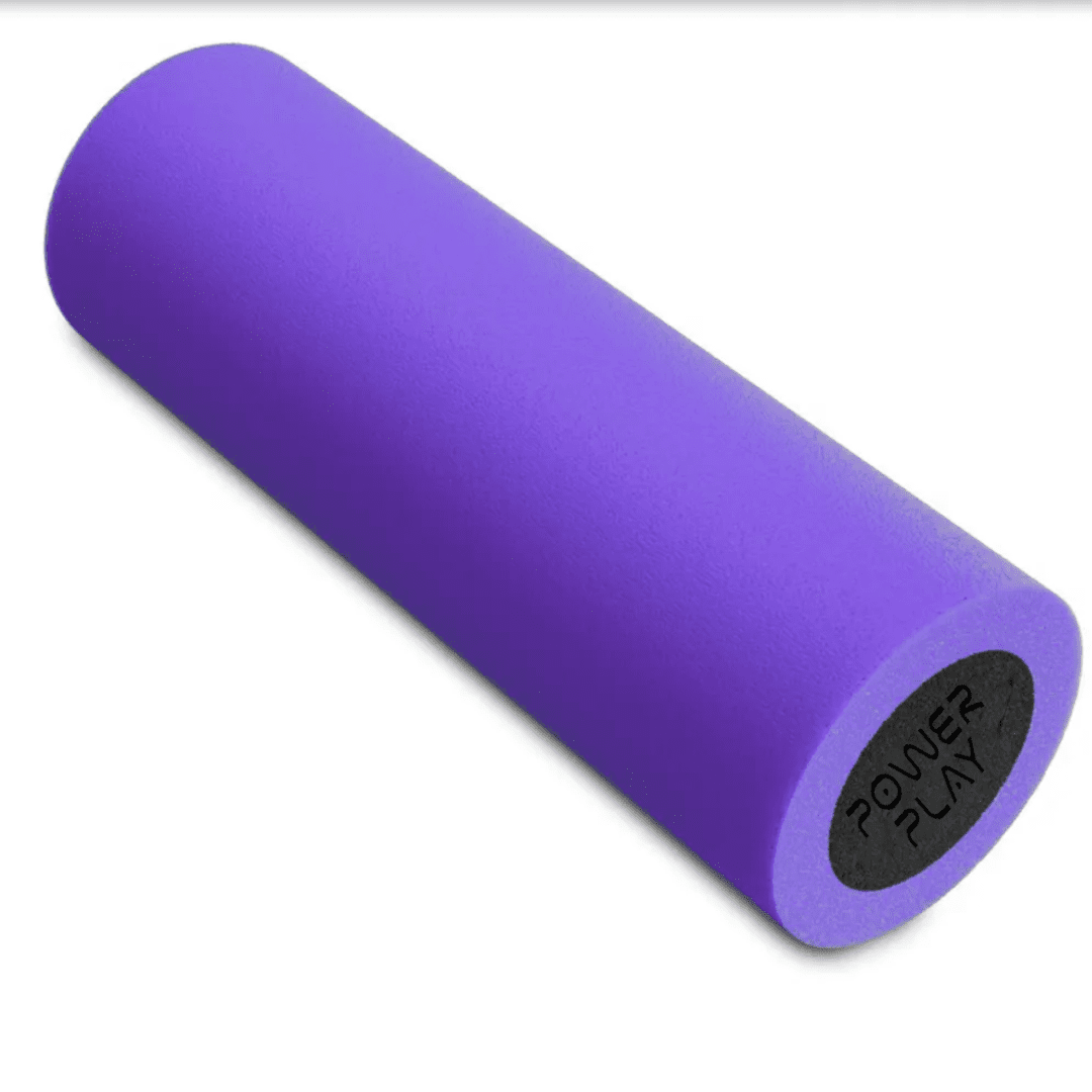 Масажний ролик (роллер) гладкий PowerPlay 4021 Fitness Roller Чорно-фіолетовий (30×15см.)
