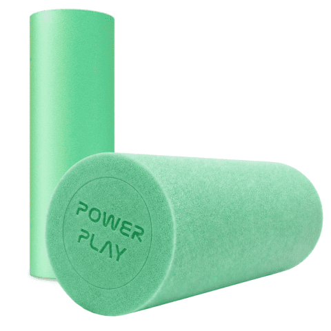 Масажний ролик (роллер) гладкий PowerPlay 4021 Fitness Roller Зелений (30×15см.)