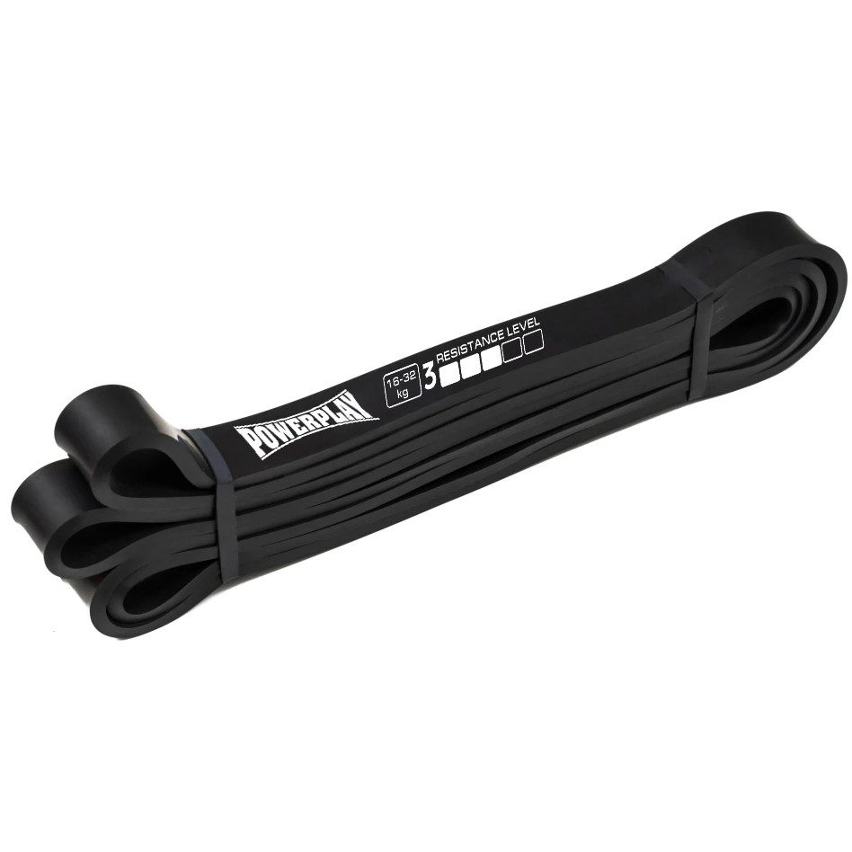 Еспандер-петля (гумка для фітнесу і кроссфіту) PowerPlay 4117 Power Band Чорна (16-32kg)