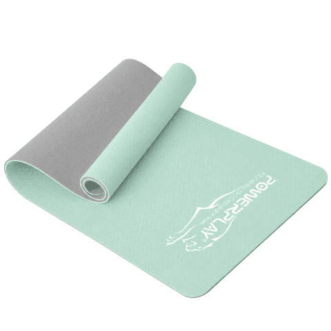 Килимок для йоги та фітнесу PowerPlay 4150 TPE Premium Performance Mat М’ятний (183x61x0.6 см.)