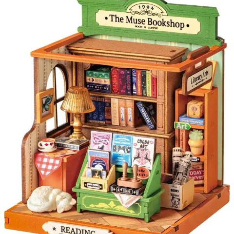 Конструктор 3D міні-будинок Robotime Rolife The Muse Bookshop DS040
