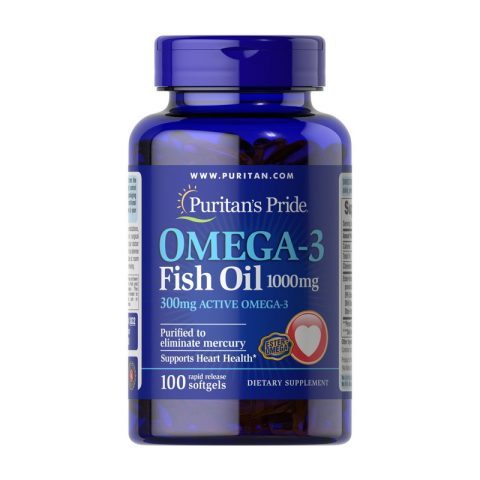 Puritan’s Pride Omega-3 Fish Oil 1000 mg (100 softgels)