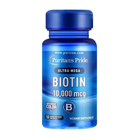 Puritan’s Pride Biotin 10,000 mcg (50 softgels)