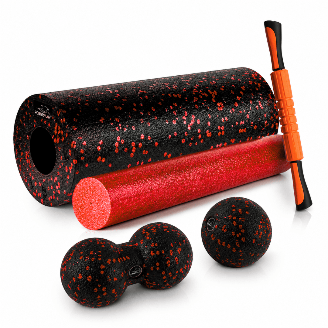 Масажний набір PowerPlay PP_4015 EPP Foam Roller Set 4in1 (2-ва роли + 2-ва м'ячі) - Зображення 10