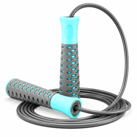 Скакалка PowerPlay 4206 Jump Rope PRO+ Сіро-м'ятна (2,75m.)