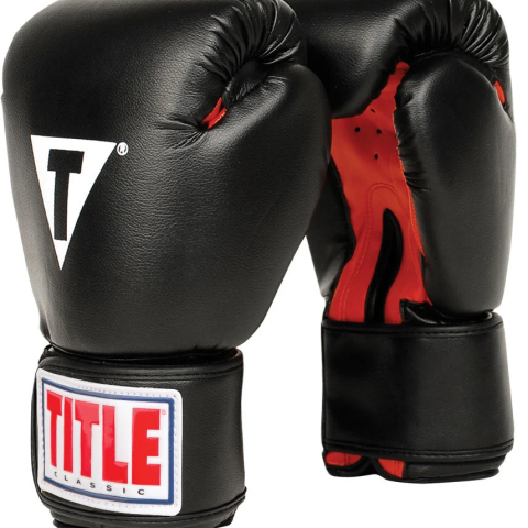 Боксерські рукавиці TITLE Classic Boxing Gloves - Black/Red / Large