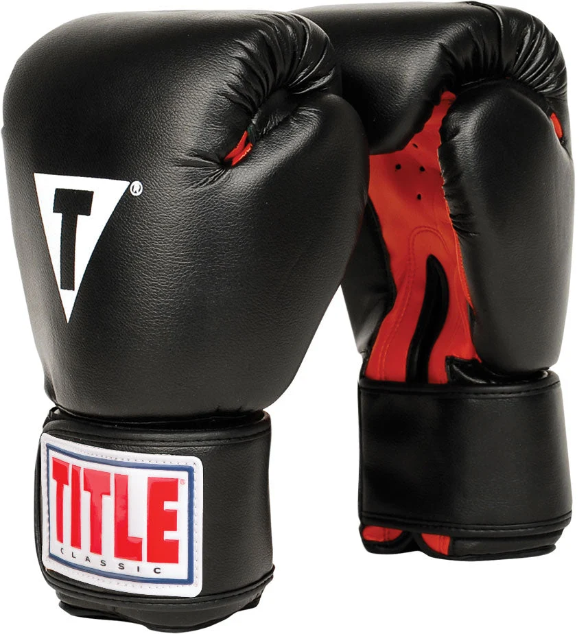 Боксерські рукавиці TITLE Classic Boxing Gloves - Black/Red / Large