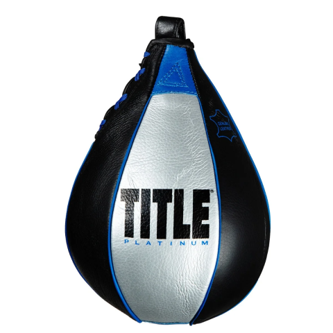 Пневмогруша боксерська TITLE Platinum Perilous Speed Bag - Silver/Black / 7" x 10"