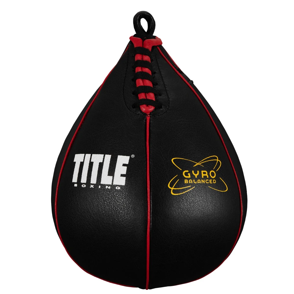 Пневмогруша боксерська TITLE Boxing Gyro Balanced Leather Speed Bag - Black / M
