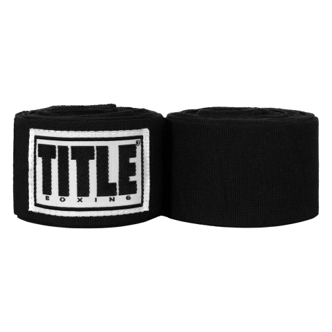 Бинти для боксу TITLE Boxing Semi Elastic 210" Extra Long Black