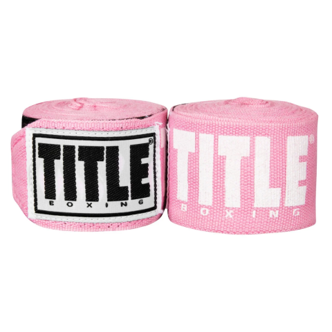 Бинти для боксу TITLE Boxing Power-Flex Elite 180" Pink (4.5м.)