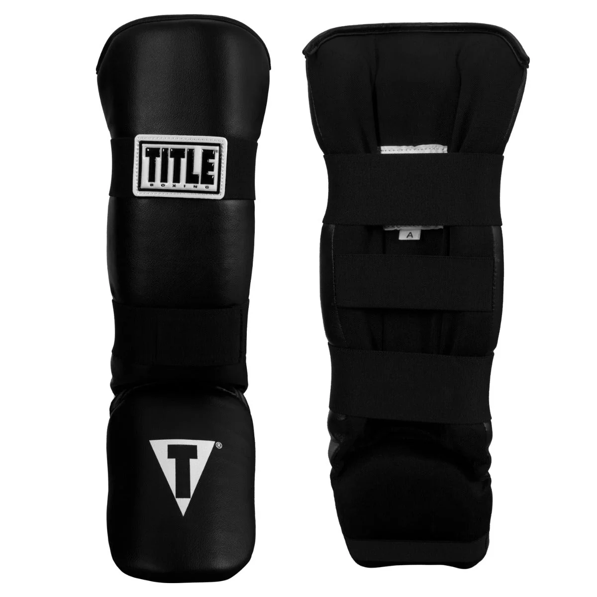 Захист гомілки та стопи TITLE Boxing Vinyl Shin-Instep Guards 2.0 - Black / Adult